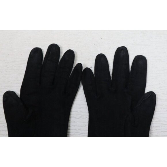 VINTAGE WOMEN'S BLACK SOFT SUEDE GLOVES - ALEXETTE - 6.5 - Picture 11 of 15